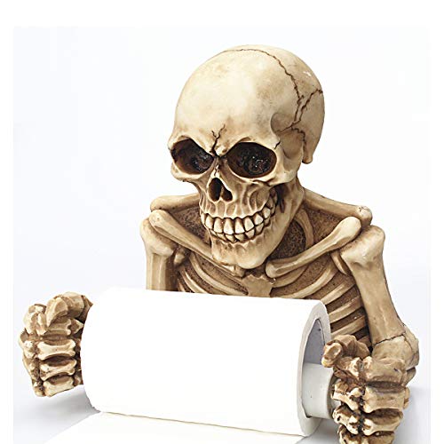 Lianggui Skeleton Skull Decorative Toilet Paper Holder Decor Halloween Bathroom #TOP1