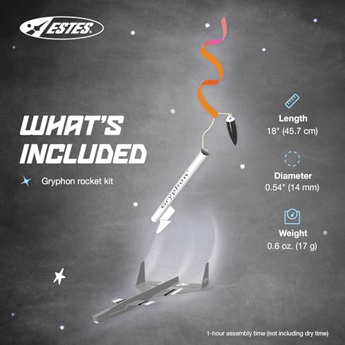 Estes 7280 Gryphon Rocket-Building Kit, Intermediate Flying-Rocket-Model Kit for Ages 10+ - Image 3
