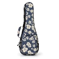 Applications: suitable for most 21 23 26 inch ukuleles. This bag is absolutely enough to carry the instrument with you. Even in the boot it can slide back and forth without damaging it. Unique pattern design: Fantastic ukulele bag made of Nylon + pea...