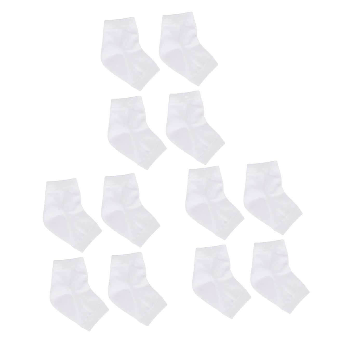 Housoutil 6paires Chaussettes Gel Hydratantes Anti-fissures Pour Talons Chaussettes Exfoliantes Respirantes Pour Blanc
