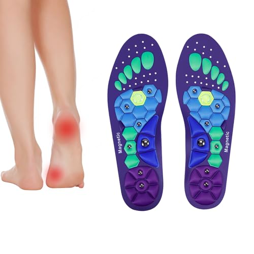 Zorplex Plantillas Magnéticas para Hombre y Mujer, Plantillas Interiores Cómodas con Puntos de Acupresión para un Suave Efecto de Masaje, Adaptables a la Mayoría de los Zapatos (L)