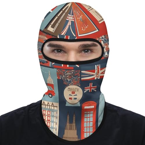 Balaclava para Hombres con Símbolos de Inglaterra, Máscara de Invierno para Ciclismo, Protección Facial para Esquí miniatura 7