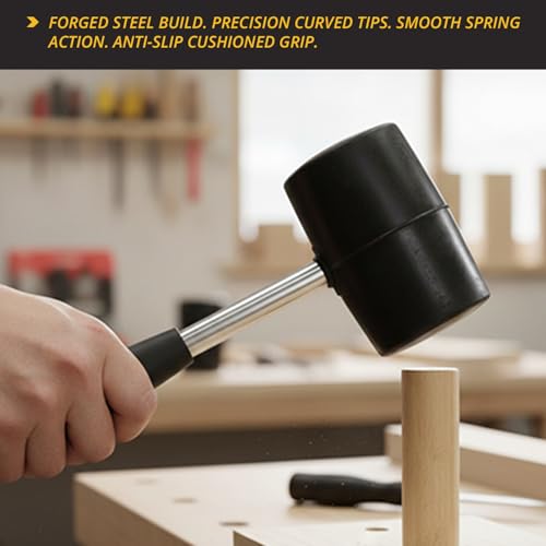 Image of Rubber Mallet 24 oz (680 G) | Tubular Metal Handle | Solid Rubber Head | Ergonomic Non Slip Handle | Designed for Non Marking application such as Assembly, Flooring, Home & Professional