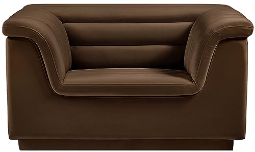 Sillón Velvet Marrón con diseño contemporáneo miniatura 6