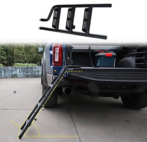 Pickup Truck Step Tailgate Ladder Fits for Dodge RAM 2500 2010-2023 Black