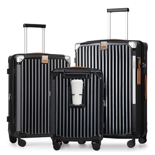 Lightweight Expandable Luggage Set with USB