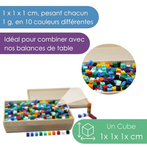 Cubes à poids emboîtables pour surmonter les blocages en maths et visualiser les fractions - 3