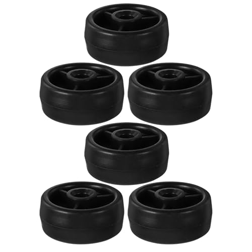 Abaodam 6 Rodillos Aplicables de Plástico 50mm para Equipo de Fitness, Rueda de Cojinete Silenciosa para Bicicletas Estáticas y Cintas de Correr, Accesorios Resistentes para