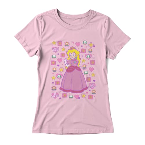 Nintendo Girls Peachtone T-Shirt Small Pink