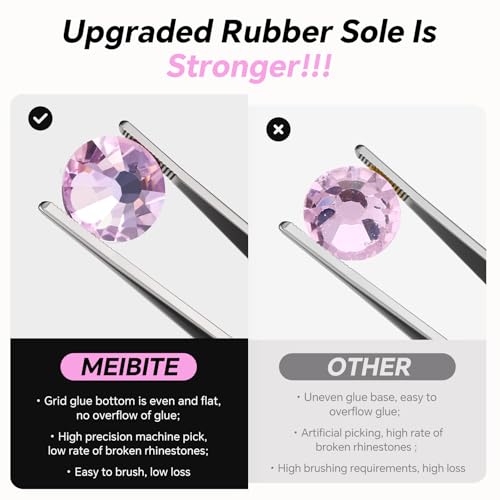 Image of Hotfix Rhinestones Bulk 3000PCS SS6 (1.9-2.1mm), Pink Glass Rhinestones for Clothes, Tumblers, Shoes DIY, Heat Transfer Flatback Gems for Crafts & Decoration