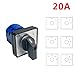 LW28-20 LW26-20 YMW26 Series Electric 2/3/4 Position 8 Terminals Rotary Cam Changeover Switch with Screws Useful Tool 660V 20A(1-2-3-4-01)