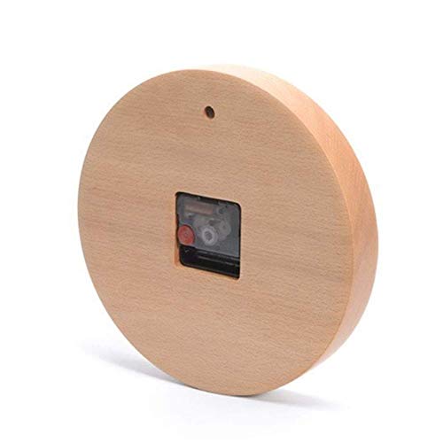 Htllt Practical Wall Pendant Wall Clocks Battery Operated Non Ticking 12 Inch Personalized Silent Bedroom Living Room Decoration Solid Wood(Beech) #TOP4