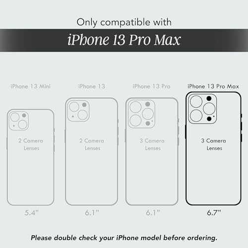 Image of COCOMII Rectangle for iPhone 13 Pro Max Case, Pink Real Mother of Pearl