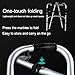 Foldable Walker Height Adjustable Lightweight Walker Standard Walker Folding Walkers for Seniors and Adults(Color3)