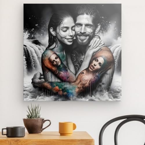 Décoration d'intérieur photo art noir art mural impression toile 60x60