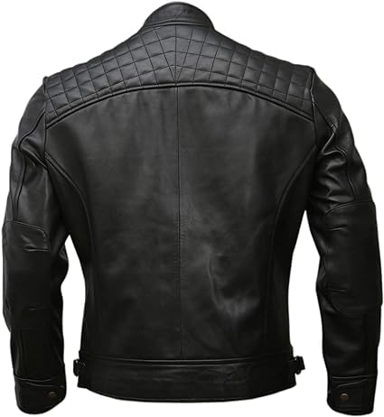 JACKETHUB Men's Genuine Lambskin Leather Biker Jacket | Premium Vintage Café Racer Motorcycle Jacket | Motorcycle Jacket3