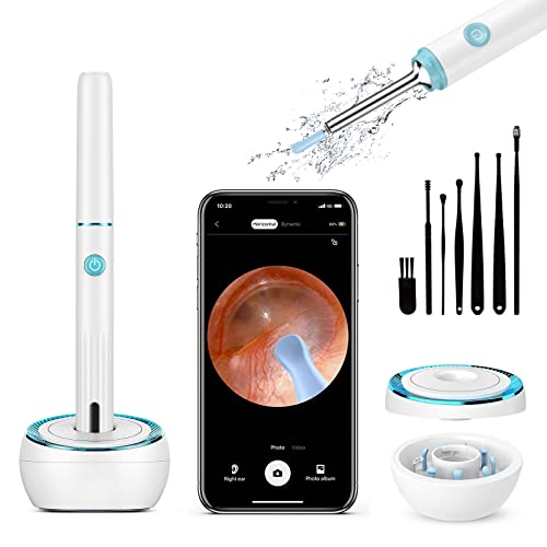 Ear Wax Removal, Ear Cleaner with Camera, Ear Wax Removal Tool with 1080p HD, Wireless Otoscope with Light, Ear Wax Removal Kit for iPhone, ipad, Android Phones