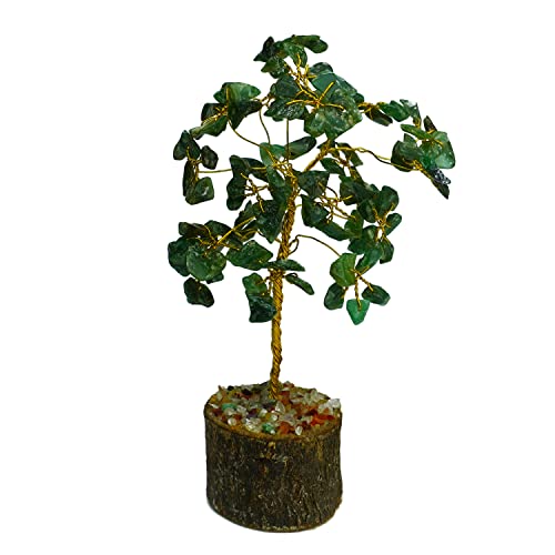 Image of REMEDYWALA Charged Energized Green Jade Crystal Tree for Reiki Healing, Green Jade Stone Tree Showpiece for Good Luck Home Decor, Beautiful Crystal Tree,100 Beads