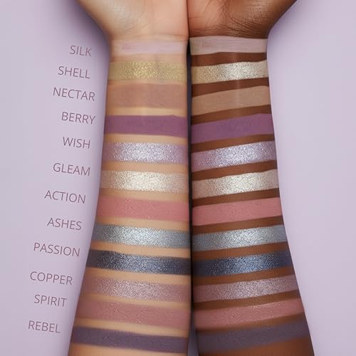 Lamora Pink Eyeshadow Palette - 12 Soft Mauve Rose Shadows, Multi-Use Eye Makeup Palette with Matte & Shimmer Finishes, Ultra-Blendable Everyday Neutrals, Long-lasting Wear, Travel Makeup with Mirror