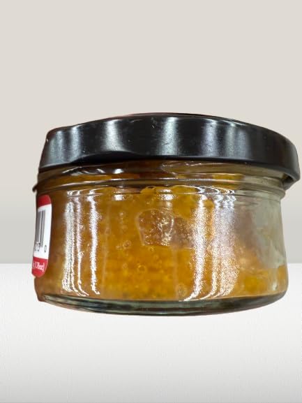 Premium Saffron Whitefish Caviar – Kosher, Wild-Caught, Ready to Eat – 1.76 oz Glass Jars (Pack of 3)