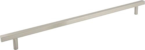 Miniatura 7 de Jeffrey Alexander Manija cuadrada Dominique para electrodomésticos Dominique de centro a centro de 18" de níquel satinado