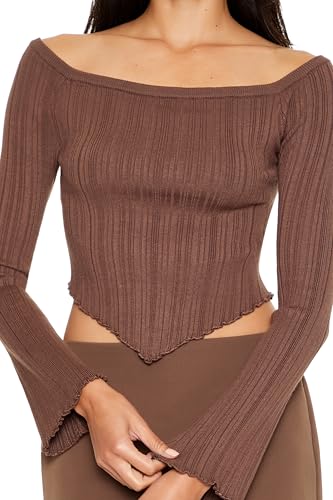 Forever 21 Women's Off-The-Shoulder V-Hem Sweater3