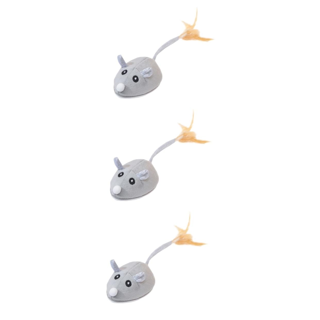 VANZACK Lot De 3 Souris Électriques Rechargeables pour Chat Jouets Dintérieur pour Chat Instincts De Chasse