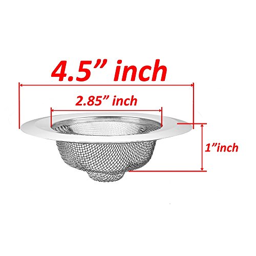 Colador de fregadero de acero inoxidable 4.5 pulgadas (Pack 2) miniatura 4