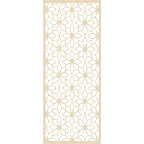 Image of 29 3 /8 inchW x 74 3 /8 inchH x 3 /8 inchT Lake Decorative Fretwork Wood Wall Panels, Birch