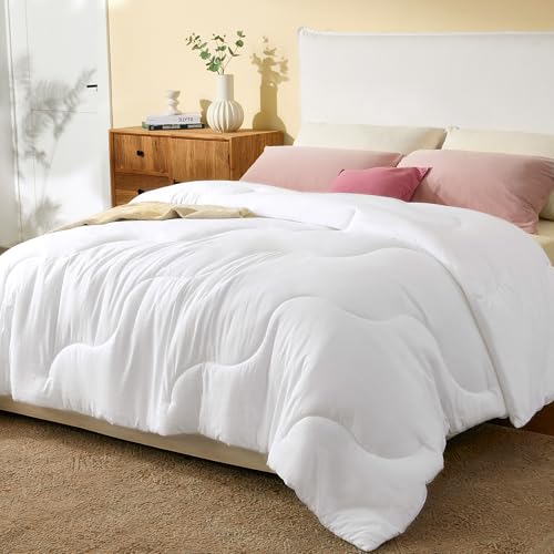 BEDLORE Couette 220x240 Tempérée 220g/m² pour Lit 2 Personnes, Couette 2 Personnes Légère avec...
