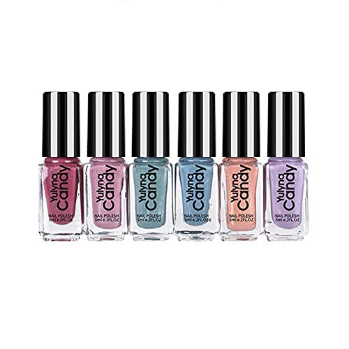 6 Flaschen Nagellack-Set, Nagellack auf Wasserbasis, ungiftig, umweltfreundlich, leicht abziehbar, schnell trocknend Cover