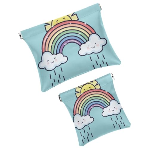 Graziosa borsa cosmetica senza cuciture blu alpaca tascabile impermeabile cerniera chiusura automatica mini custodia portatile da viaggio per cuffie e gioielli Multicolore 03 7.1x5.8