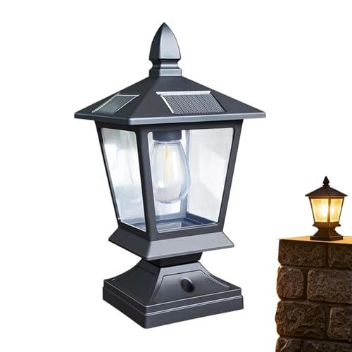 Lampadaire solaire de jardin étanche pour clôture et décoration de terrasse extérieure