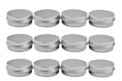 nicebottles Aluminum Tin Jars with Lids, 60ml (2.0 oz) - Pack of 12