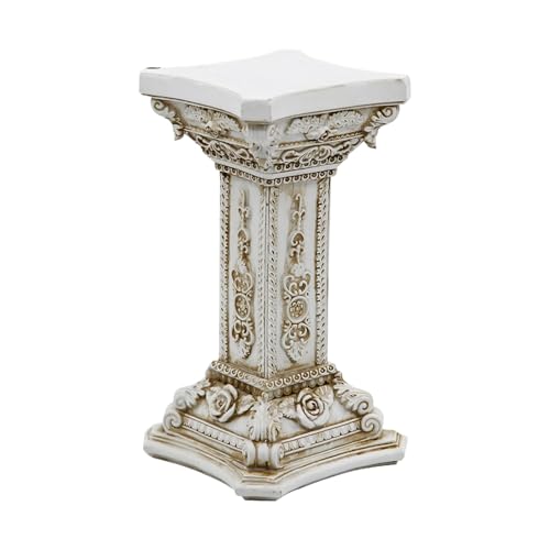 Knowlife Columna Griega - Pilares Romanos Decorativos - Escultura Vintage De Resina para Mesa | Jardín Exterior Cocina Comedor Eventos Fiesta Ceremonia