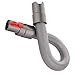 Ersatz Schläuche für Dyson V7 V8 V10 Staubsauger, Stretch Schlauch (Größe 52 cm, Verlängert auf 150 cm), Grau
