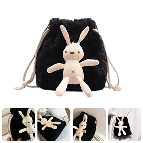Tendycoco Shoulder Bag 3Pcs Shoulder Cartoon Cross- Body Bucket Plush Mouth Beam Bag All- Match Sling Bag #TOP6