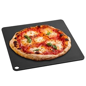Pizza Baking Steel for Oven by PolarcoForgeco – 14 x 14 inch Baking Steel for Outdoor Grill and BBQ, Pre-Seasoned Carbon Steel for Indoor Oven, 1/4″ Thick – Black