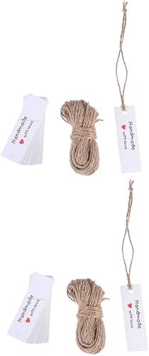 Miniatura 1 de MAGICLULU 2pcs etiquetas hechas a mano etiqueta de boda blanca