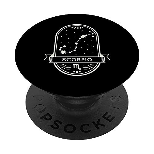 Scorpio Zodiac Sign Scorpion Constellation Scorpio Symbol PopSockets PopGrip: Agarre intercambiable para Teléfonos y Tabletas
