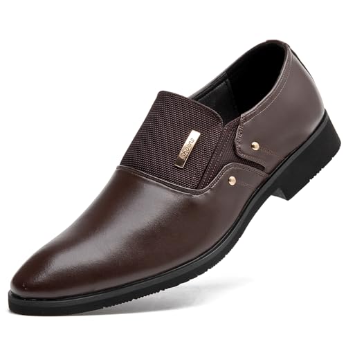 DADAWEN Chaussure Mocassins Homme/Classic Oxford Chaussures Cuir Homme Brun 43