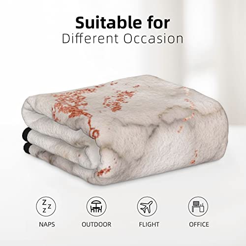 Couverture marbre or rose flanelle double face pour canapé - 6