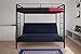 DHP Twin-Over-Futon Convertible Couch and Bed with Metal Frame and Ladder - Black