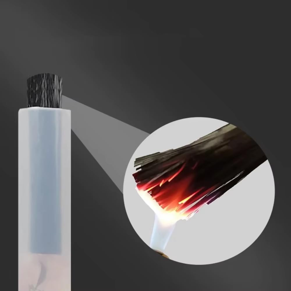 11PCS Weld Cleaning Brush Head, Replacement Weld Cleaner Tips with Silicone Sleeve for Welding Surface Cleaning (M8)