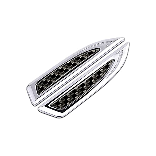 Image of Carbon Fiber Zinc Alloy Base Blade Side Mark Emblem Stickers Decals Badge Labeling Sports Decoration Accessory 2 Pack