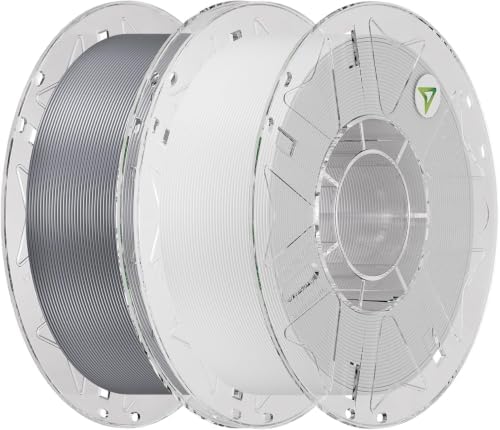 Creality Hyper PLA RFID Filament 1,75 mm – Hochgeschwindigkeitsdruck bis 600 mm/s, 2 kg Dual-Color Set (Weiß & Grau, 2×1 kg Spulen), kompatibel mit K2 Plus Combo & Creality CFS