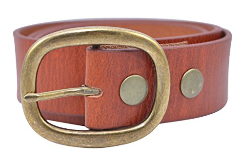 Full Grain Solid Cowhide Leather Belt - Tan - TBS3403-2503