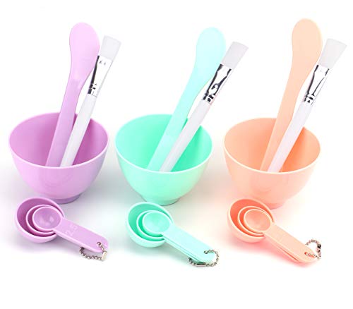 Bekith 18pc Face Mask Mixing Bowl Set, 4 in 1 DIY Facemask Mixing