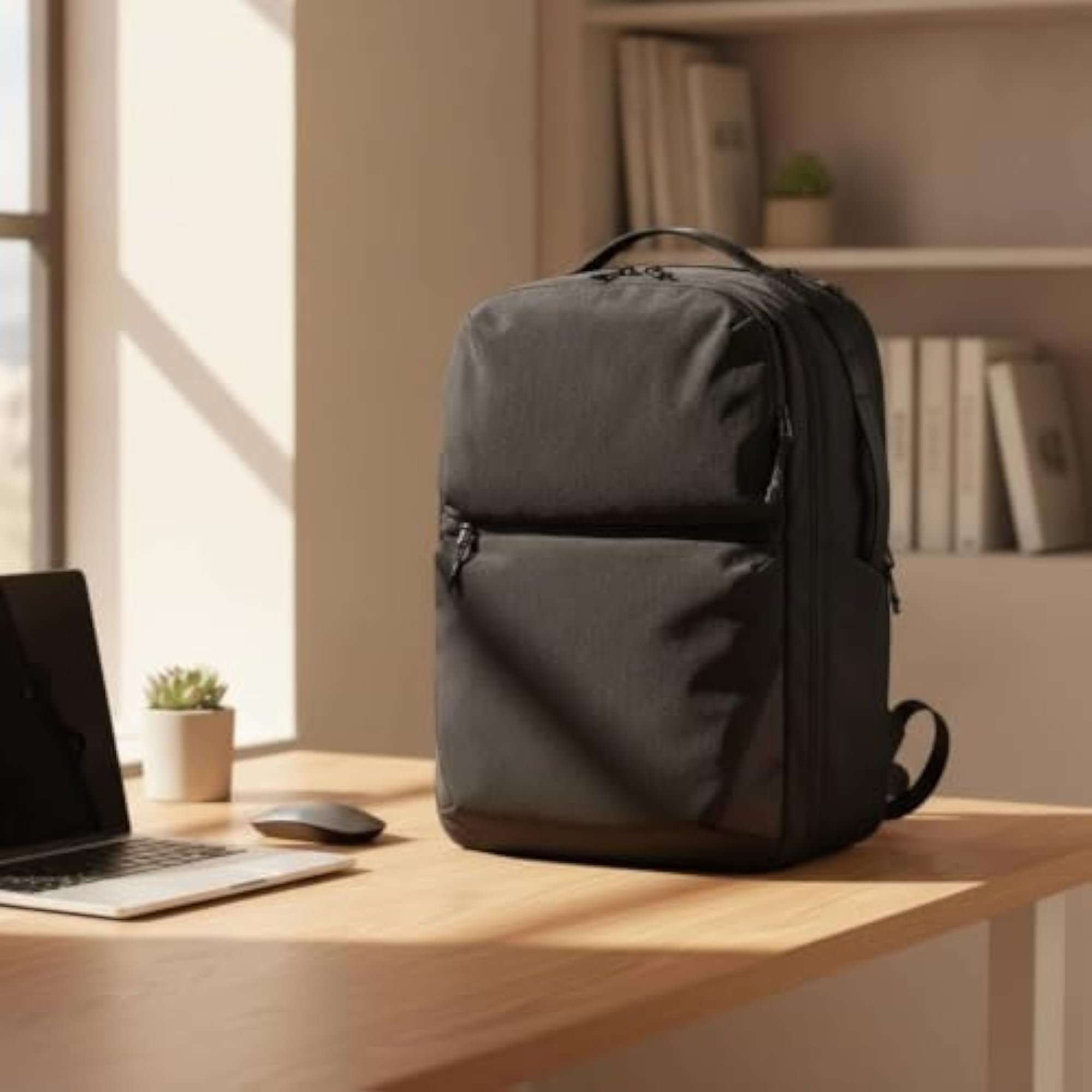 Sleek Laptop Backpack with Padded Daypack, Ventilated