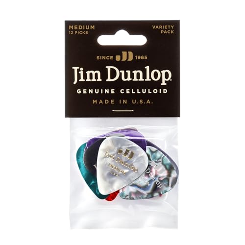 Jim Dunlop Celluloid Pick Medium Variety Pack - 12 Pack